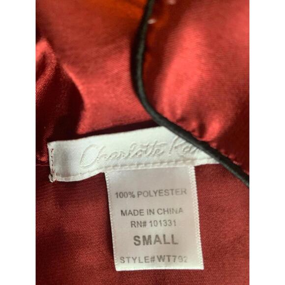 Charlotte Russe Small Polyester Burgundy Pajama Top - Picture 4 of 5
